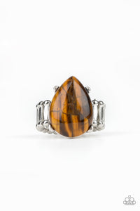 Brown,Ring Wide Back,Tiger's Eye,Mojave Minerals Brown ✧ Ring