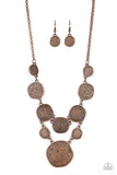 Metallic Patchwork Copper ✨ Necklace Short