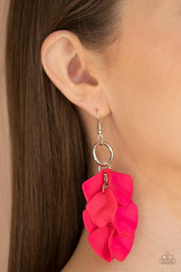 Earrings Acrylic,Earrings Fish Hook,Pink,Glass Gardens Pink ✧ Acrylic Earrings