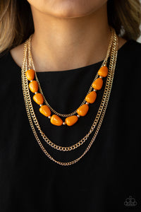 Necklace Short,Orange,Trend Status Orange ✨ Necklace