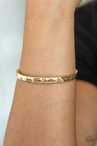 Bracelet Cuff,Gold,Inspirational,Love One Another Gold ✧ Bracelet