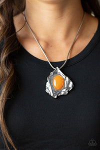 Necklace Short,Orange,Amazon Amulet Orange ✧ Necklace