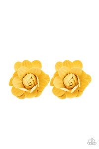 Flower Clip,Yellow,Beautifully Budding Yellow ✧ Flower Hair Clip