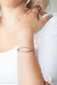 Bracelet Cuff,Silver,Bending Over Backwards Silver  ✧ Bracelet