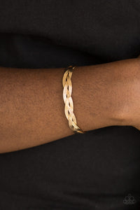 Bracelet Cuff,Gold,Business As Usual Gold  ✧ Bracelet