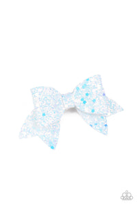 Hair Bow,White,Confetti Princess White ✧ Hair Bow Clip