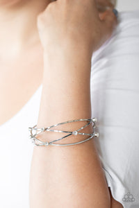 Bracelet Bangle,Holiday,White,Cosmic Sparkle White ✧ Bangle Bracelet