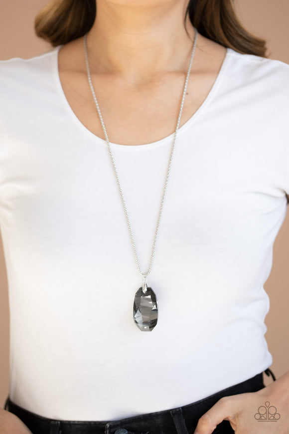 Gemstone Grandeur Silver ✨ Necklace Long