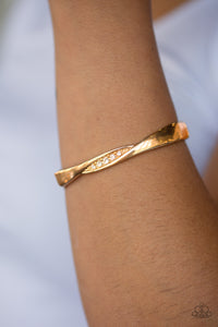 Bracelet Hinged,Gold,Glittering Grit Gold  ✧ Bracelet