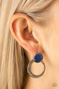 Blue,Cat's Eye,Earrings Post,Glow Roll Blue ✧ Post Earrings