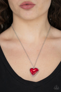 Hearts,Mother,Necklace Short,Red,Valentine's Day,Heart Flutter Red ✧ Necklace