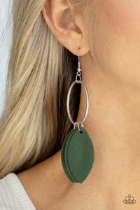 Earrings Fish Hook,Green,Leafy Laguna Green ✧ Earrings