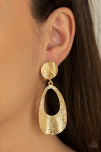 Earrings Clip-On,Gold,Printed Perfection Gold ✧ Clip-On Earrings