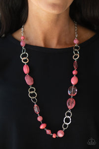 Necklace Long,Pink,Prismatic Paradise Pink ✨ Necklace