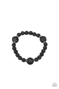 Black,Bracelet Stretchy,Lava Stone,Providence Black ✧ Lava Rock Bracelet