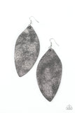 Serenely Smattered Silver ✧ Leather Earrings Earrings