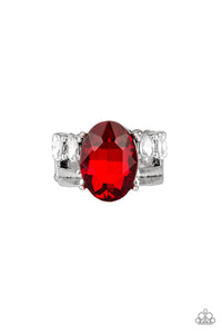Red,Ring Wide Back,Shine Bright Like A Diamond Red ✧ Ring