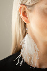 autopostr_pinterest_48291,Earrings Feather,Earrings Fish Hook,Favorite,White,Showgirl Showcase White ✧ Feather Earrings