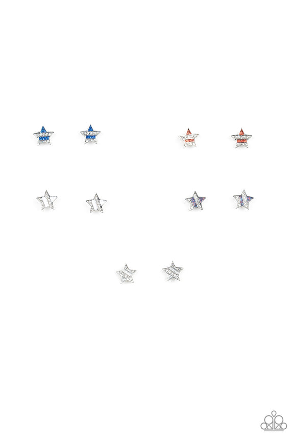4th of July Star Starlet Shimmer Earrings SS Earring