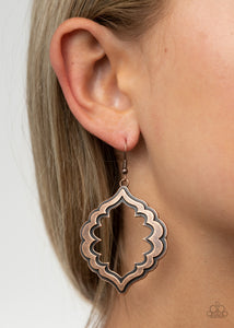 Copper,Earrings Fish Hook,Taj Mahal Majesty Copper ✧ Earrings