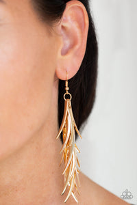 Earrings Fish Hook,Gold,Tasseled Talons Gold ✧ Earrings