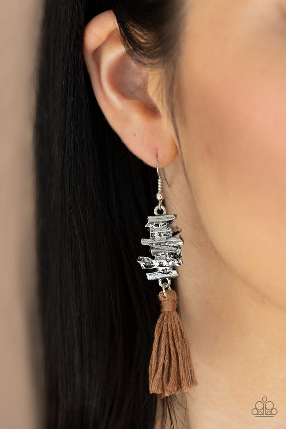 Tiki Tassel Brown ✧ Earrings Earrings