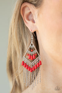 Earrings Fish Hook,Red,Trending Transcendence Red ✧ Earrings