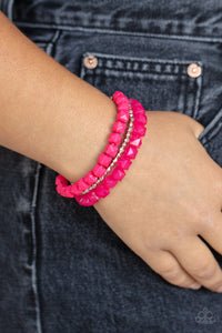 Bracelet Stretchy,Pink,Vacay Vagabond Pink ✧ Bracelet