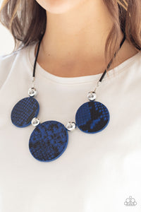 Animal Print,Blue,Necklace Short,Viper Pit Blue ✨ Necklace