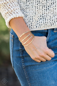 Bracelet Cuff,Gold,Get Used to GRIT Gold  ✧ Bracelet