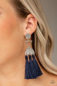 Blue,Earrings Fringe,Earrings Post,Earrings Tassel,Tassel Trippin Blue ✧ Tassel Post Earrings