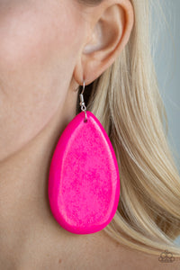 Earrings Fish Hook,Earrings Wooden,Pink,Wooden,Beach Bride Pink ✧ Wood Earrings