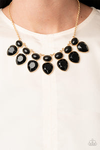 Black,Gold,Necklace Short,Modern Masquerade Black ✨ Necklace