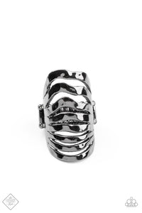 Black,Gunmetal,Magnificent Musings,Ring Wide Back,Sets,Sound Waves ✧ Ring