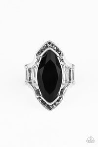 Black,Hematite,Ring Wide Back,Leading Luster Black ✧ Ring