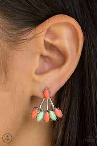 Earrings Jacket,Earrings Post,Multi-Colored,Chicly Carnivalesque Multi ✧ Post Jacket Earrings