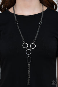 Black,Gunmetal,Necklace Long,Metro Mechanics Black ✨ Necklace