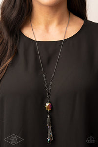 Fan Favorite,Multi-Colored,Necklace Long,Oil Spill,Fringe Flavor Multi ✧ Oil Spill Necklace