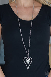 Hearts,Necklace Long,Silver,Valentine's Day,Hardened Hearts Silver ✧ Necklace