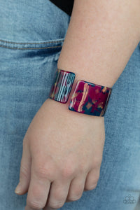 Bracelet Acrylic,Bracelet Cuff,Multi-Colored,Groovy Vibes Multi  ✧ Bracelet