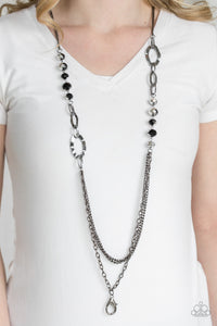 Black,Lanyard,Necklace Long,Modern Girl Glam Black  ✧ Lanyard Necklace