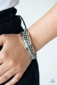 Bracelet Bangle,Silver,A Piece Of The Action Silver ✧ Bangle Bracelet