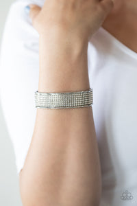Bracelet Cuff,White,Cant Believe Your ICE White  ✧ Bracelet