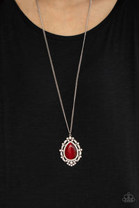 Cat's Eye,Necklace Long,Red,Frozen Gardens Red ✨ Necklace
