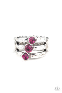 Pink,Ring Wide Back,Triple The Twinkle Pink ✧ Ring