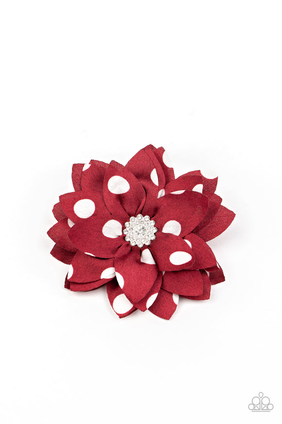Silk Gardens Red ✧ Flower Hair Clip Flower Hair Clip Accessory