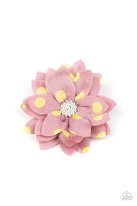 Flower Clip,Light Pink,Pink,Yellow,Silk Gardens Pink ✧ Flower Hair Clip
