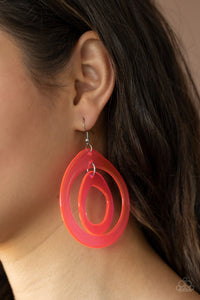 Earrings Acrylic,Earrings Fish Hook,Pink,Show Your True NEONS Pink ✧ Acrylic Earrings