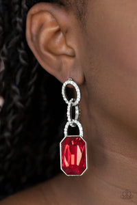 Earrings Fish Hook,Earrings Post,Holiday,Red,Superstar Status Red ✧ Post Earrings