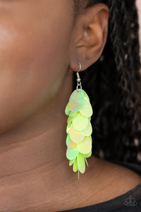 Earrings Fish Hook,Green,Stellar In Sequins Green ✧ Earrings